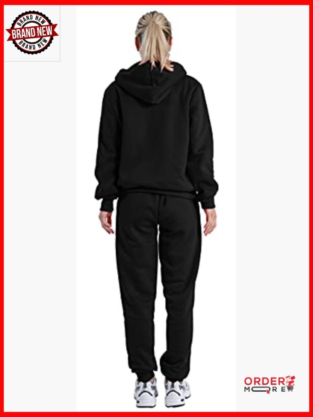 Sherpa Lined Zip Up Hoodie & Jogger Set 2 Piece - Picture 6 of 7